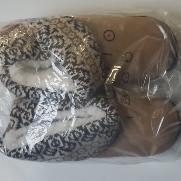 Avon Studio 1886 Sweater Trim Slipper Booties-Size Large 9-10 - Picture 2 of 5